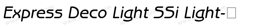 Express Deco Light SSi Light字体转换